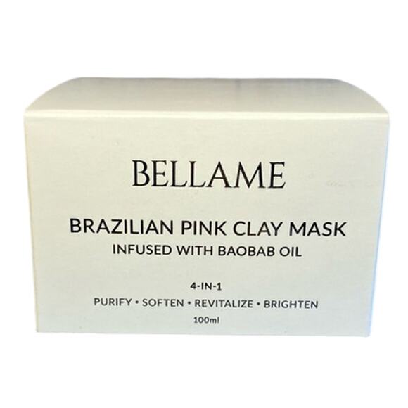 BELLAME Brazilian Pink Clay 4-in-1 Mask Infused With Baobab Oil New In Box - Picture 1 of 3